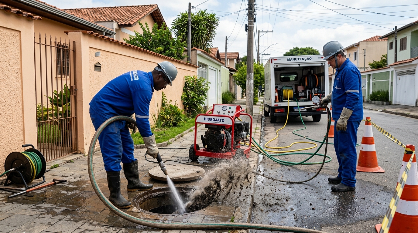Hidrojateamento residencial em Campina Grande-PB